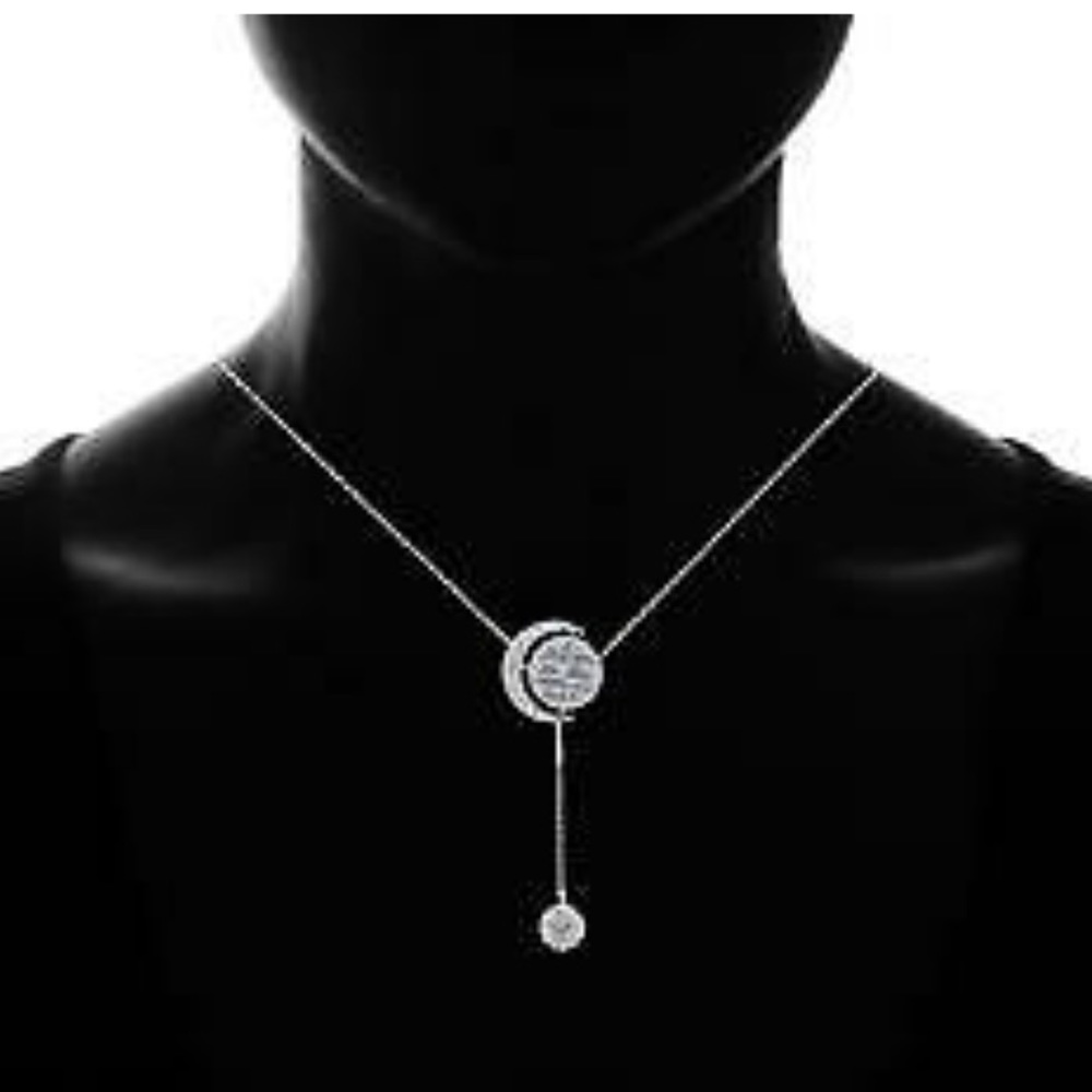NWT 18K White Gold Filled Infinity Necklace - Picture 3 of 3